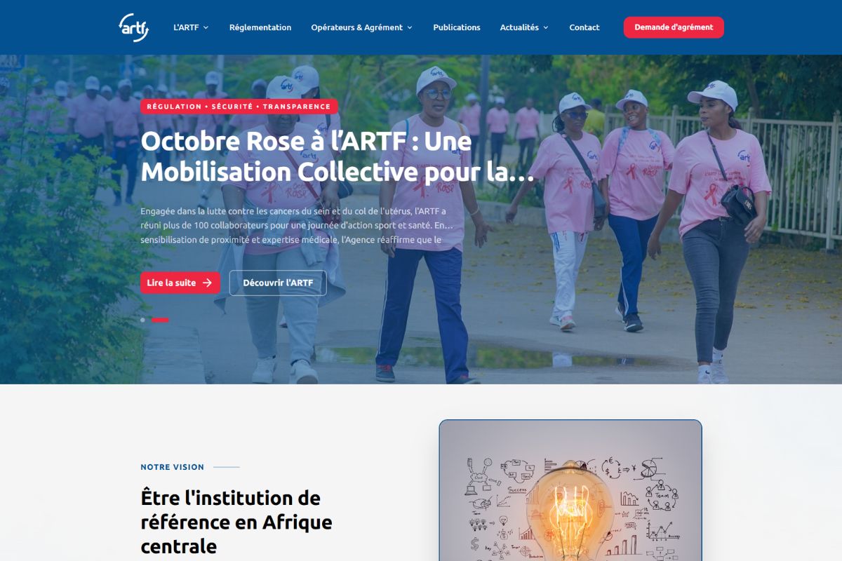 ARTF institutional portal homepage