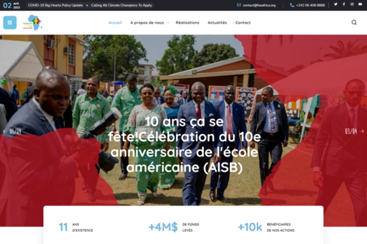FAE Africa education organisation website