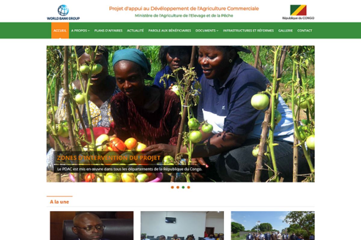 Web platform of the PDAC agricultural project